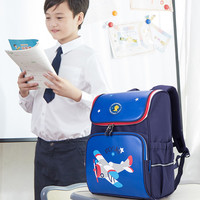 卡拉羊小学1-4年级抑菌一体式可打开好清洗轻量减负护脊防水书包