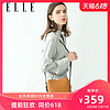 ELLE女包年新款水桶包90142时尚简约拼色方形水桶包单肩包斜跨包