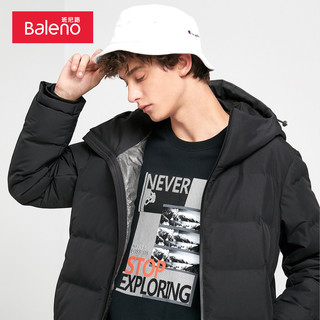 Baleno班尼路 短款羽绒服男帅气户外加厚保暖冬季连帽男外套M