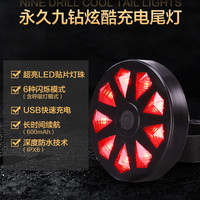 永久山地自行车灯后尾灯骑行单车夜骑USB充电夜间警示装饰闪光灯