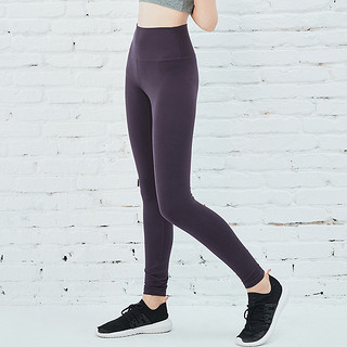 网易严选 女式紧身运动长裤 收腹提臀透气舒爽户外运动女士修身款 紫色 XL
