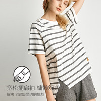 情侣睡衣夏季棉质男士短袖短裤红豆居家条纹女家居服薄款大码套装