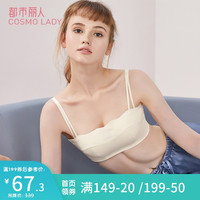 都市丽人 COSMO LADY官方旗舰店大胸显小内衣女薄抹胸无钢圈聚拢文胸2B9500