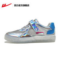 回力官方旗舰店2020新款个性反光亮片女鞋低帮休闲鞋魔术贴运动鞋
