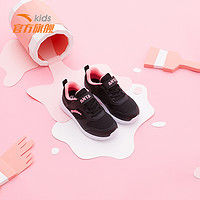 安踏儿童鞋小童鞋2020秋季新款跑步鞋革面女童公主鞋儿童运动鞋子