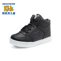 Skechers斯凯奇男童冬季闪灯开关小童高帮运动鞋90630N
