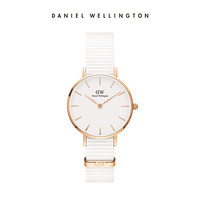 Daniel Wellington dw手表女 28mm白色织纹ins风女表时尚织纹腕表