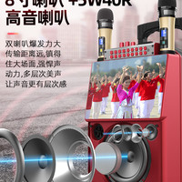 新科广场舞音响带显示屏幕大屏无线话筒拉杆户外家用k歌蓝牙唱歌跳舞一体机移动ktv大功率音量视频播放器音箱
