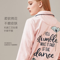 睡衣女冬季珊瑚绒加厚款套装红豆居家加绒宽松法兰绒家居服秋冬天