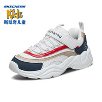 Skechers斯凯奇男女童拼接撞色休闲魔术贴运动鞋80764L