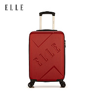 【惠】ELLE新款90103行李箱拉杆箱 20寸万向轮拉丝质感ABS拉杆箱