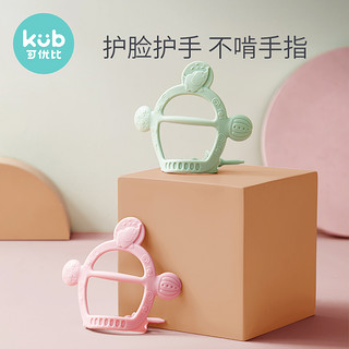 kub 可优比 牙胶磨牙棒婴儿防吃手神器牙咬胶四个月宝宝硅胶玩具可水煮