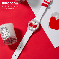Swatch斯沃琪瑞士腕表2020新品情人节特别款爱心时尚情侣表GZ707S