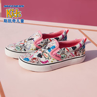 Skechers斯凯奇2020春季女童趣味印花休闲一脚蹬帆布鞋300001L