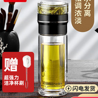 富光玻璃茶杯茶水分离杯泡茶杯便携双层大容量过滤网耐高温水杯子