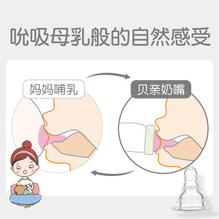 婴儿标准口径硅橡胶奶嘴新生儿宝宝奶嘴S-L号