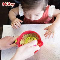 美国Nuby宝宝研磨碗勺婴儿实物捣碎辅食工具研磨器果泥料理套装 白色
