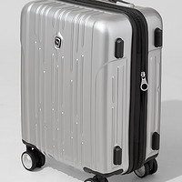 OIWAS 爱华仕 箱子行李箱20寸拉链款可扩展ins 16寸横款登机箱,1-3天出差/旅行,送小象贴纸 元气骑士质感银