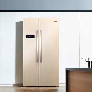 Homa/奥马 BCD-516WI冰箱双开门对开门 家用双门风冷无霜大电冰箱 金色