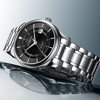 ROSSINI 罗西尼 男手表机械表启迪系列商务名牌正品腕表男士腕表616725W04A 黑盘钢带