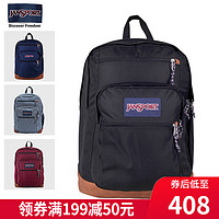 JANSPORT 杰斯伯 户外旅行34L皮底电脑双肩包男大容量女背书包2SDD 2SDD3CL