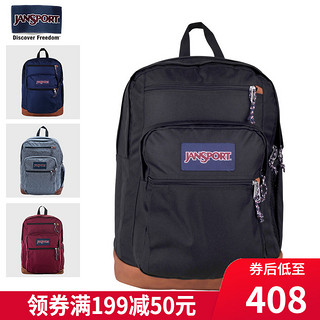 JANSPORT 杰斯伯 户外旅行34L皮底电脑双肩包男大容量女背书包2SDD 2SDD3CL