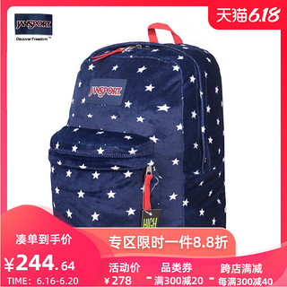 JANSPORT 杰斯伯 旗舰店官网杰斯伯个性时尚男女双肩背包TRS7 0J0 TRS7 0J0  毛茸茸星星