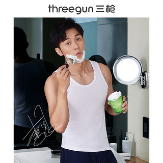 THREEGUN 三枪 背心男内穿莫代尔打底内衣李晨运动圆领男士背心无袖1-2件装 30589A1 黑色 XXXL