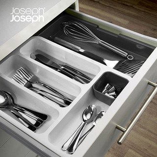 英国Joseph Joseph可伸缩厨房置物架餐具抽屉整理盒餐收纳分格盒 绿色