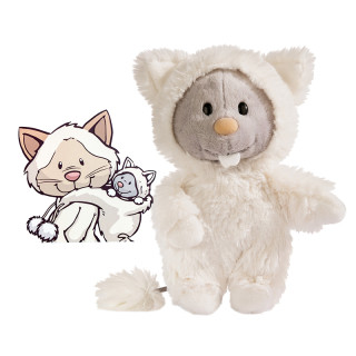 德国NICI披着猫皮的鼠公仔毛绒玩具猫公仔生肖鼠娃娃呆萌可爱玩偶猫皮鼠 