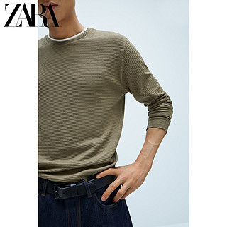 ZARA 00977403505 男装 拼接纹理 T 恤