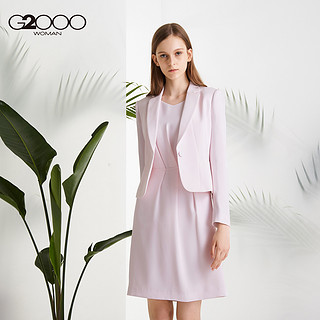 G2000商务女装外套 夏季新款荷叶双层花边甜美气质粉色西装#
