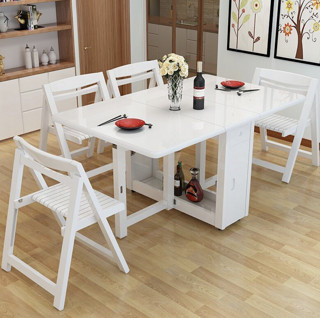HUANASI 华纳斯 实木可伸缩折叠餐桌 1.3m