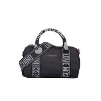 LOVE MOSCHINO 女士桶形拉链手提斜挎包JC4278PP0AKO100A 黑色