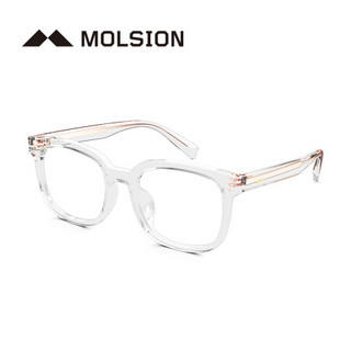 陌森 Molsion 2020年新款蔡徐坤同款眼镜架板材光学架MJ3016 B90镜框透明
