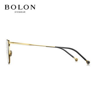 BOLON暴龙光学镜女猫眼近视镜潮流个性眼镜架BJ7062 B12-金色画黑