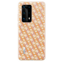 华为 HUAWEI P40 Pro+ PU Monogram保护壳 粉橙菱格