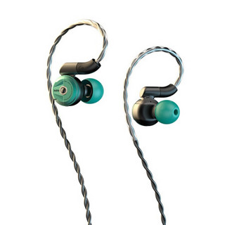 达音科（DUNU） DK2001入耳式耳机铍振膜四单元圈铁音乐HIFI耳塞高保真运动发烧有线 松石绿