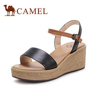 CAMEL 骆驼 A021536174 女士牛皮扣带凉鞋