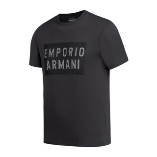 EMPORIO ARMANI阿玛尼奢侈品20春夏男装针织T恤衫3H1TB7-1J30Z BLACK-0003 XL