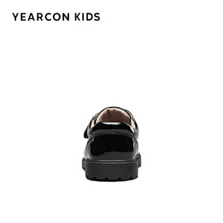 YEARCON 意尔康 童鞋2020年秋季男童皮鞋漆皮亮面中大童校园演出鞋儿童ECZ0348069 黑色 37