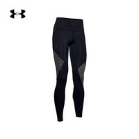 安德玛官方UA RUSH Embossed女子运动紧身裤Under Armour1351728 黑色003 M