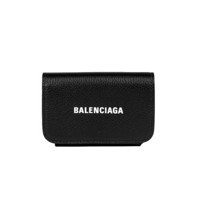 BALENCIAGA巴黎世家女包商务休闲黑色钱包多功能证件夹信用卡包