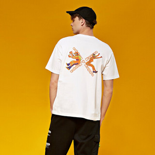 Kappa卡帕艺术家联名男运动短袖印花休闲T恤短袖夏季半袖2020新款|K0A12TD69D 漂白-001 M