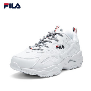 FILA 斐乐女鞋 TRACER 2020新款运动鞋老爹鞋女复古跑鞋ins潮休闲跑步鞋减震 集团白-WT 36.5