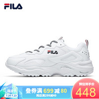 FILA 斐乐女鞋 TRACER 2020新款运动鞋老爹鞋女复古跑鞋ins潮休闲跑步鞋减震 集团白-WT 36.5