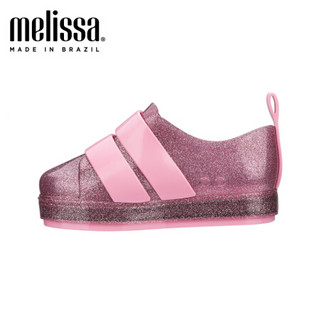 mini melissa 梅丽莎2020春夏新品魔术贴撞色小童凉鞋32696 蓝色 内长155mm