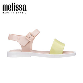 melissa梅丽莎2020春夏新品平底中童凉鞋 闪光粉/珍珠色 内长18.5cm