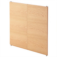 无印良品 MUJI 组合式边柜/加高型木门（左右套装）/OA 原色 长2.5x宽38.5x高76.5cm