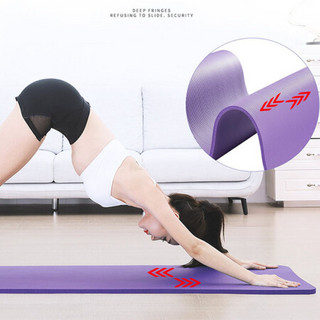 ADKING 瑜伽垫男女舞蹈健身垫子瑜伽毯防滑 加厚健身器材 62cm宽（粉色） 10MM(厚度）